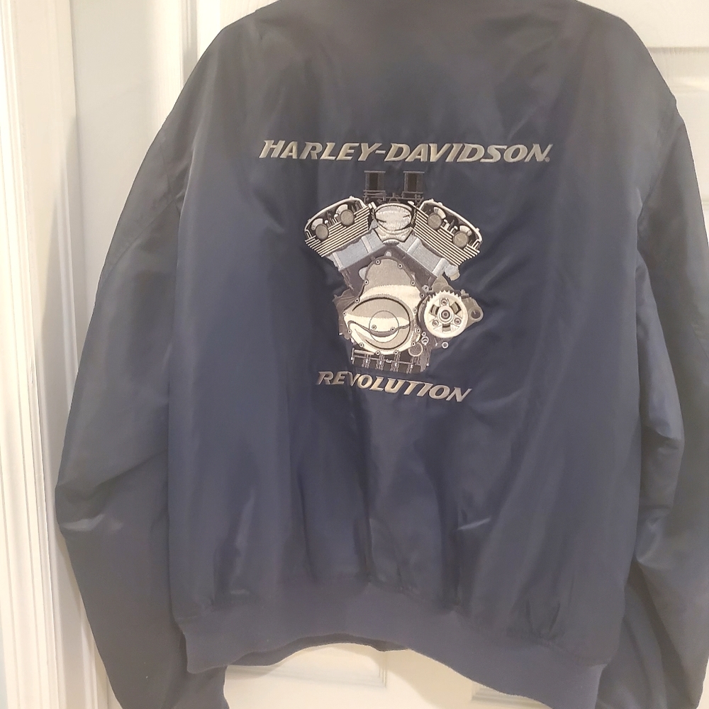 HARLEY DAVIDSON Men's insulated riding navy blue jacket XX Large - Picture 3 of 5